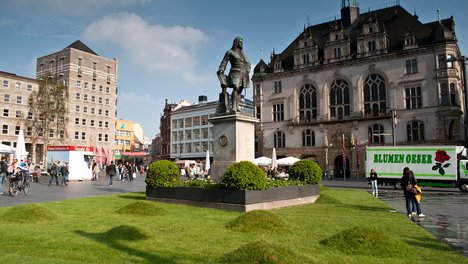 Georg Friedrich Händel, Germany, Gras, Halle, Händel, Markt, Marktplatz, Rathaus Halle, Ratshof, Wiese